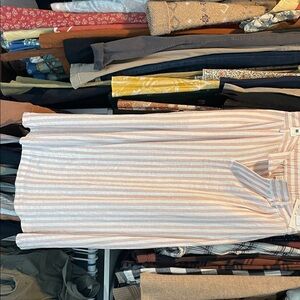 A New Day Blush and Cream Striped Skirt